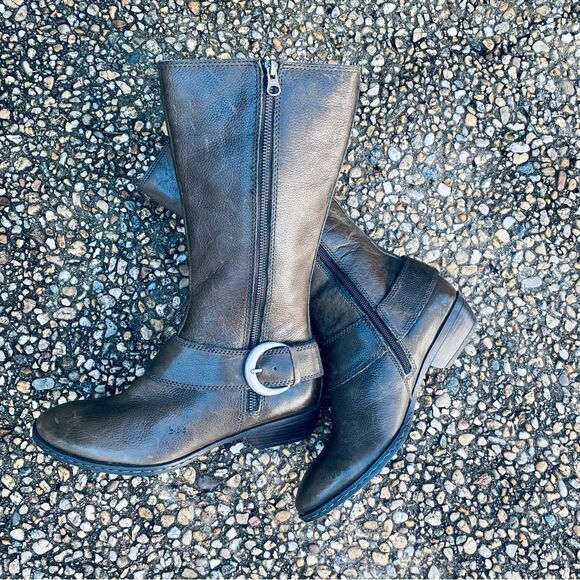 Born b.o.c. Calf high belted comfort boots 7.5 - Picture 7 of 8
